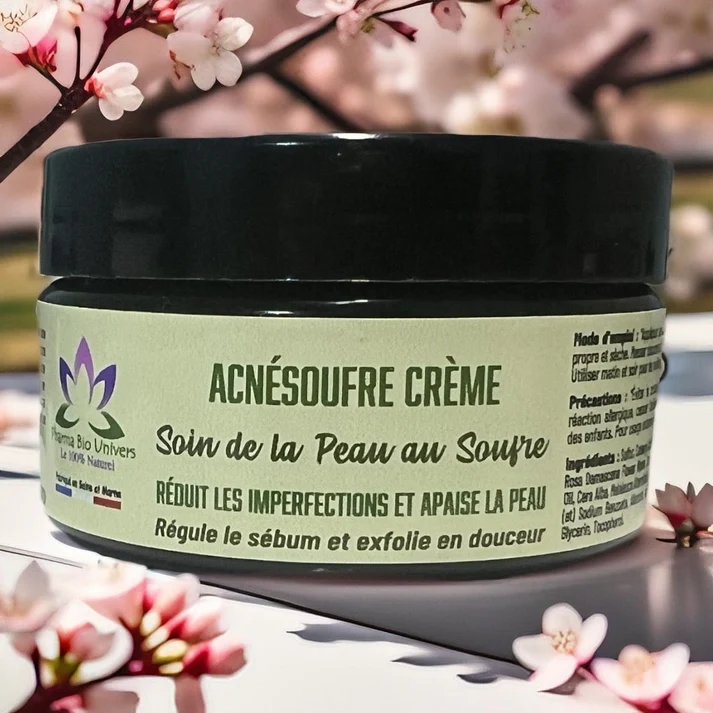 Crème Naturelle au Soufre – Soin Purifiant Anti Crème Naturelle au Soufre – Soin Purifiant Anti-Imperfections & Anti-Acné | 100g – Image 1
