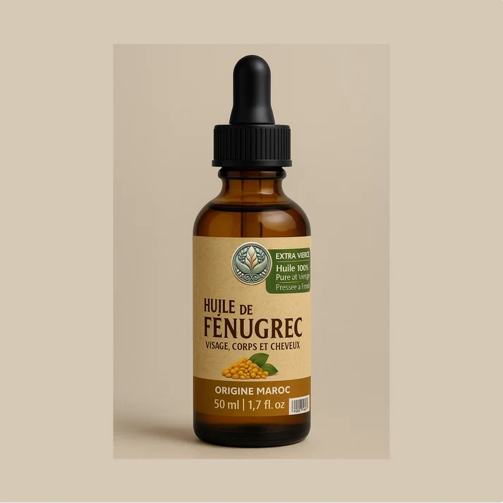 Huile de Fenugrec & Sésame Huile de Fenugrec & Sésame – 100 % Naturelle, Pressée à Froid, Fabriquée à la Main – Image 1