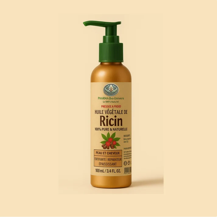 Huile de Ricin BIO – 100 % Pure & Vierge, Première Pression à Froid Huile de Ricin BIO – 100 % Pure & Vierge, Première Pression à Froid – Image 1