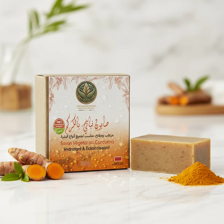Savon Naturel au Curcuma – Saponifié à Froid, Éclaircissant & Nourrissant Savon Naturel au Curcuma – Saponifié à Froid, Éclaircissant & Nourrissant | 150g – Image 1