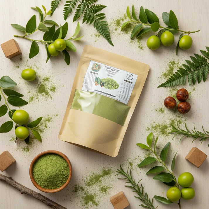poudre-de-sidr Poudre de Sidr (Jujubier) – Shampoing Naturel, Soin Capillaire & Anti-Pelliculaire | 150g – Image 1